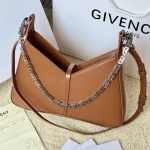 Givenchy V-Shaped Cut Out Chain Bag Red